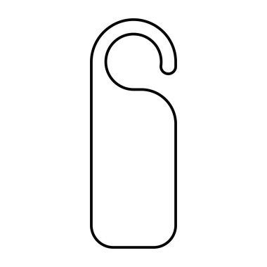 Kapı askısı şablonu vektör kapı tokmağı Askı kurumsal boş şablon rahatsız etmeyin