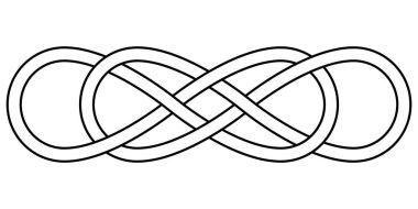 Çift düğüm sonsuz işaret vektörü çift sonsuz logo dövmesi