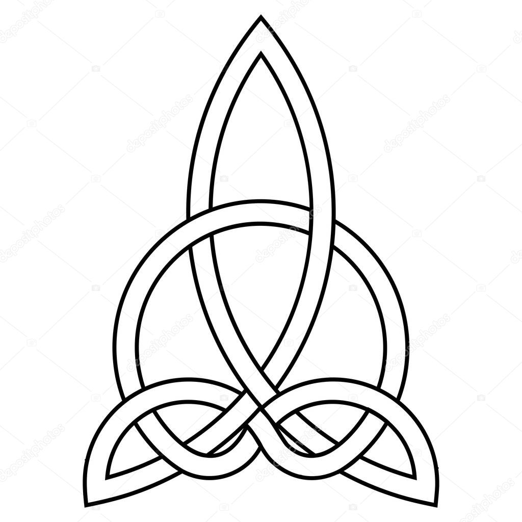 Celtic knot of harmony carving triquetra carved knot, irish home scottish heritage celtic goddess
