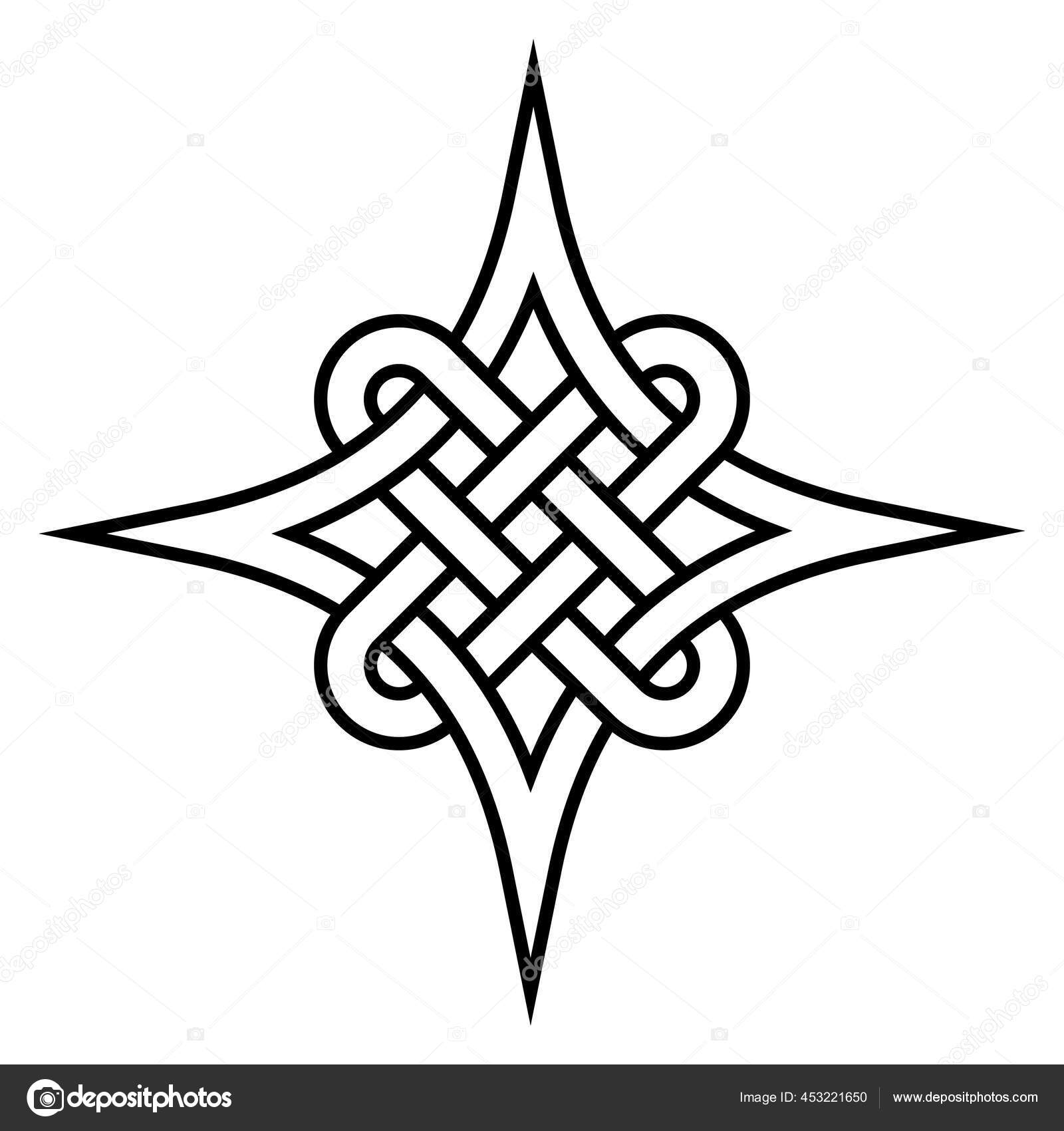 Image vectorielle Noeud quaternaire celtique d'éternité, symbole vectoriel  de motif celtique lien étroit et amour éternel par ©koksikoks - 453221650, image size:1600x1700