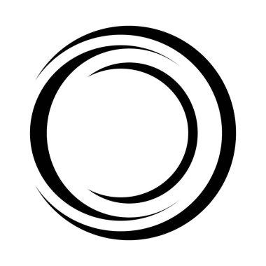 Yuvarlak Logo Mercek İşaretli Vektör Mercek Mercek Dövmesi