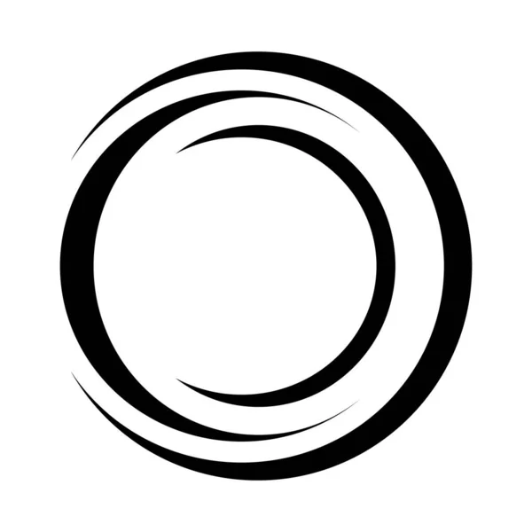 Okrągły Logo Lens znak wektor Szkic Lens Tatuaż — Wektor stockowy