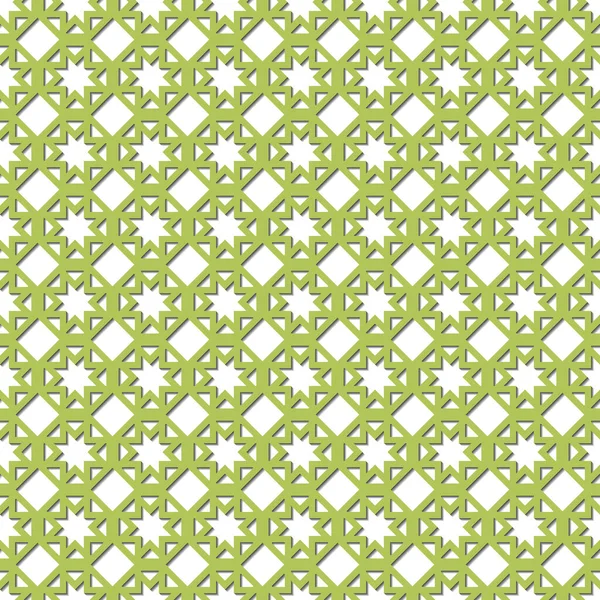 Tapeta bez szwu oliwkowa, islam muzułmański wzór — Zdjęcie stockowe