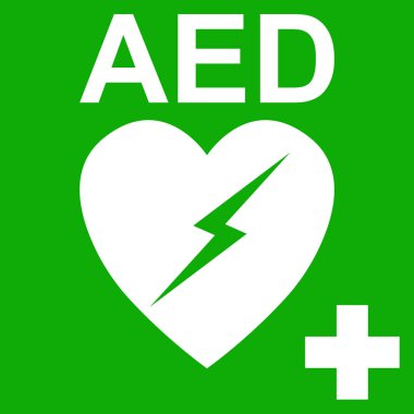 AED Otomatik Dış Defibrilatör Sembol Kalp Sağlığı