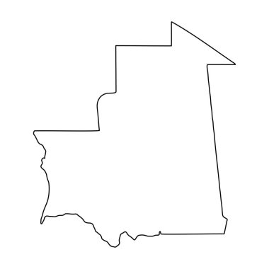 Moritanya Haritası Afrika Ulusunun Coğrafyası