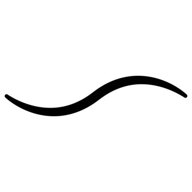 Pürüzsüz siyah eğimli dalga çizgisi Eğri çizgi şerit kıvrım dalgası