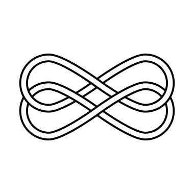 Sonsuzluk düğümünün sembolü, sonsuzluk Kelt iç içe geçmiş ruhani düğüm