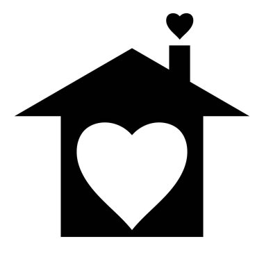 Yürekli siluet, sevgiyi, sıcaklığı, aile bakımını simgeliyor.