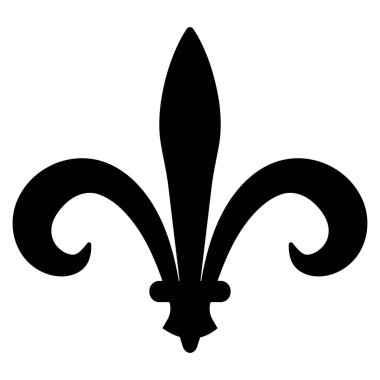 Fleurdelis silueti kraliyet zarafetinin sembolü, kraliyet Fransız tasarımı