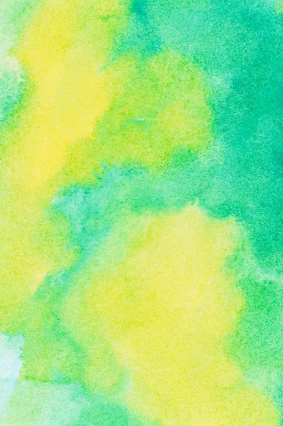 Yellow and green colored ink wash background.