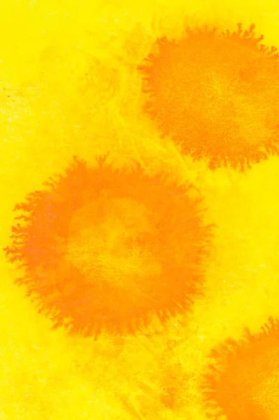 Желтый и оранжевый, чернила и пастельный фон . — стоковое фото