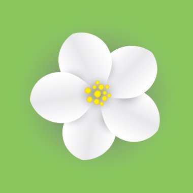 elma çiçek yeşil bir arka plan üzerinde.