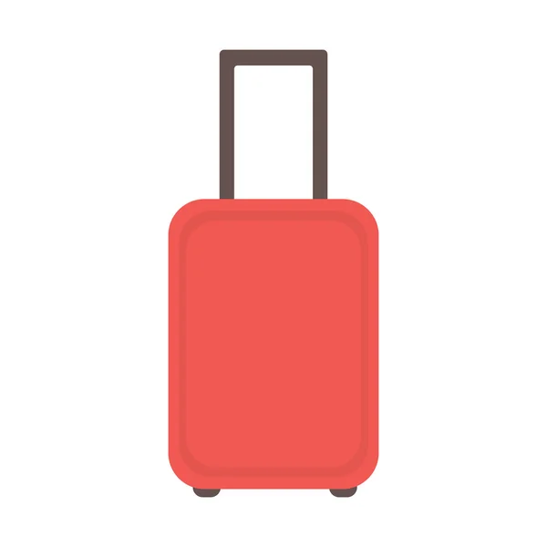 Tekerlekli modern kırmızı bavul. Seyahat ve iş seyahatleri için bavul. 