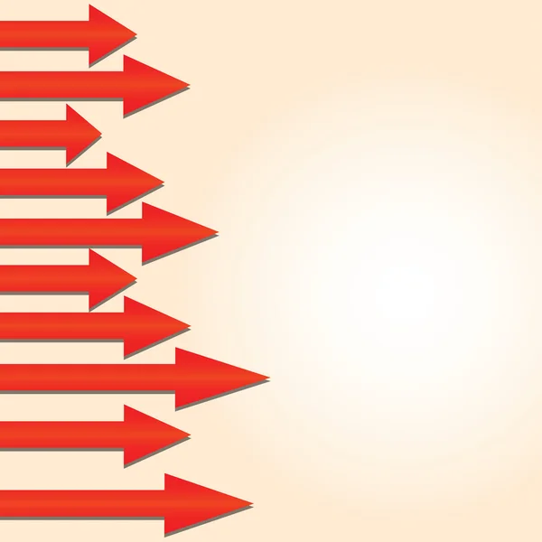 많은 레드 arrowss — 스톡 벡터