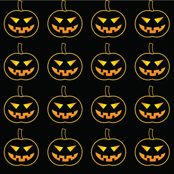 Patrón con calabazas para Halloween — Archivo Imágenes Vectoriales