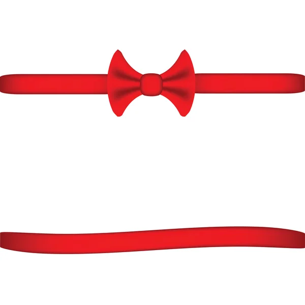 kırmızı kurdele ve dekorasyon için beyaz bir arka plan üzerinde yay