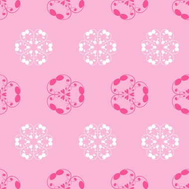 Narin çiçek desenli, sorunsuz. Çiçek pembe ve beyaz renk. Vektör Eps 8.