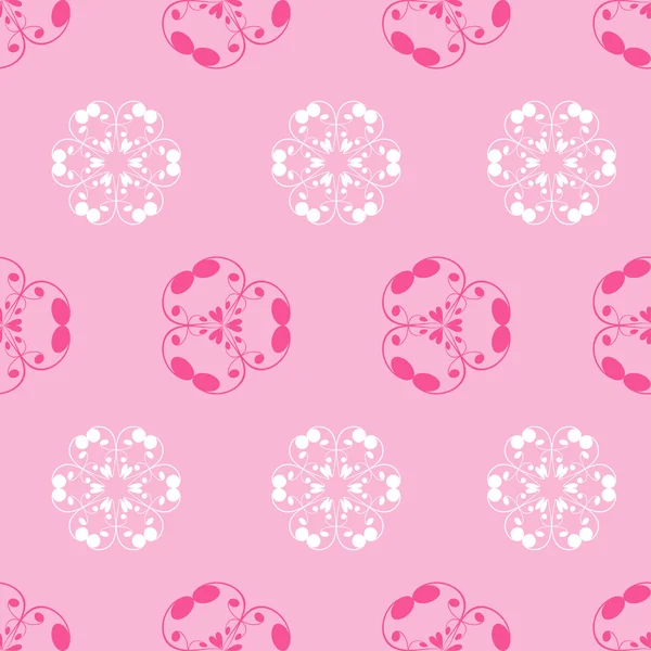 Zarte florale Muster, nahtlos. Blüten rosa und weiße Farbe. Vektor Folge 8. — Stockvektor