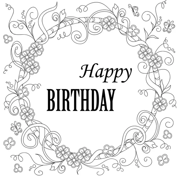 Greeting card happy birthday — Stock Vector