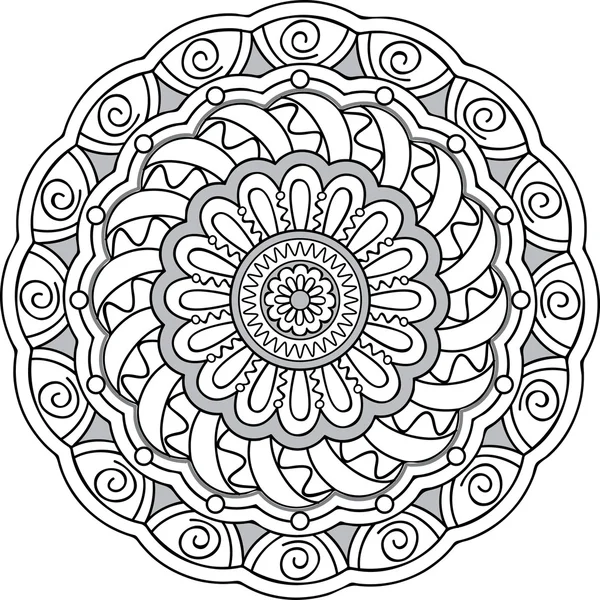 Mandala mão desenhada — Vetor de Stock