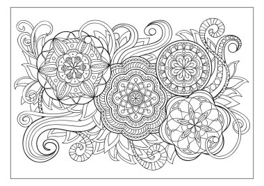 görüntü doodle mandalalar ve dolaştırmak elemanları