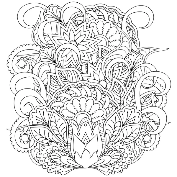 Image for adult coloring page — Stock Vector