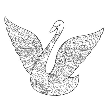 izole kuğu boho tarzında dekore edilmiş.