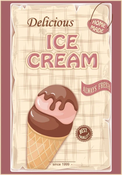 Helado de cartel — Vector de stock