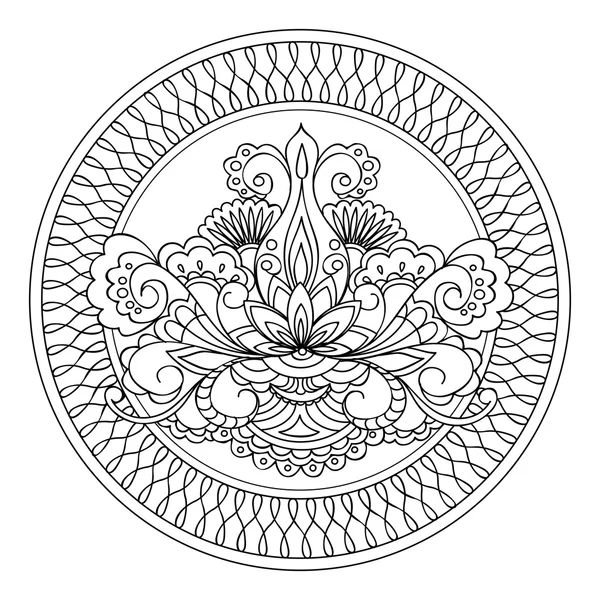 Image in the  mandala — Stock Vector