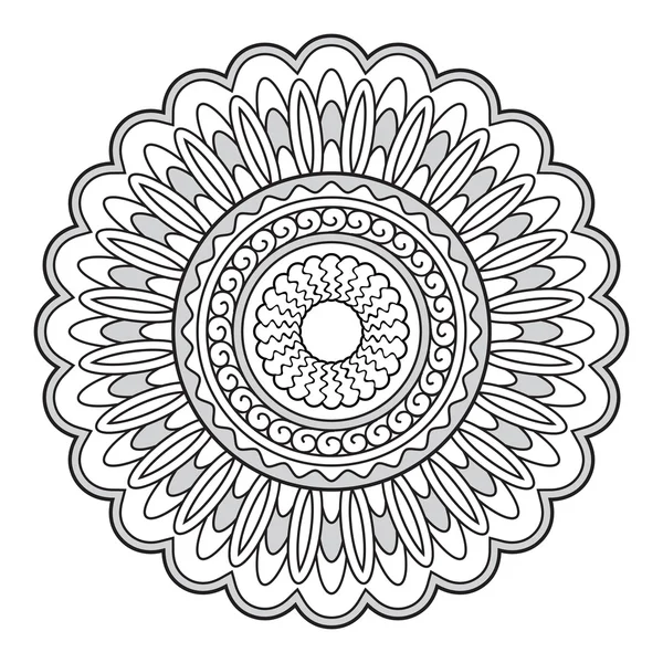 Elszigetelt mandala színezés — Stock Vector