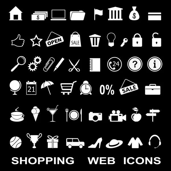 Conjunto de los iconos web de compras — Vector de stock