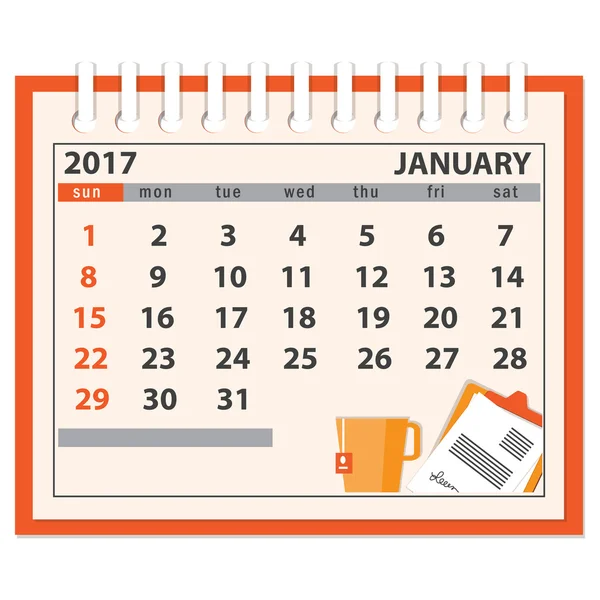Page of january 2017 — Stock Vector