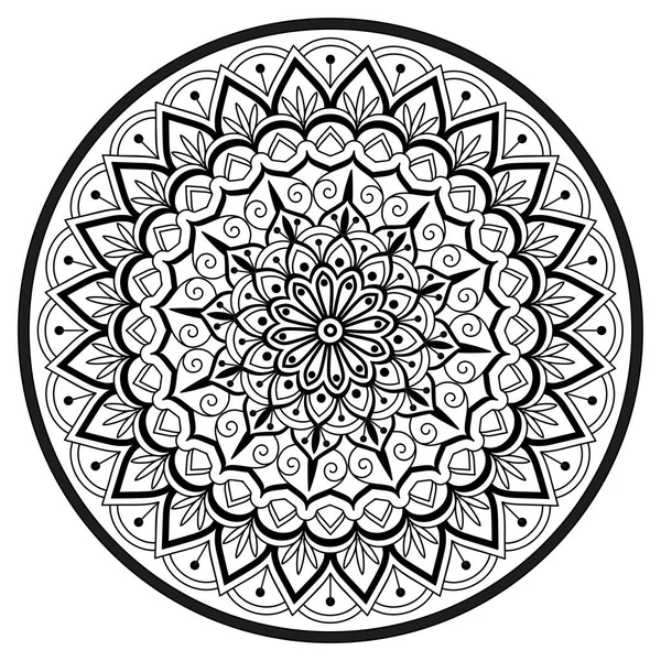 Mandala Avec Des Éléments Dessinés Main Arabe Indien Turc Motifs — Image vectorielle