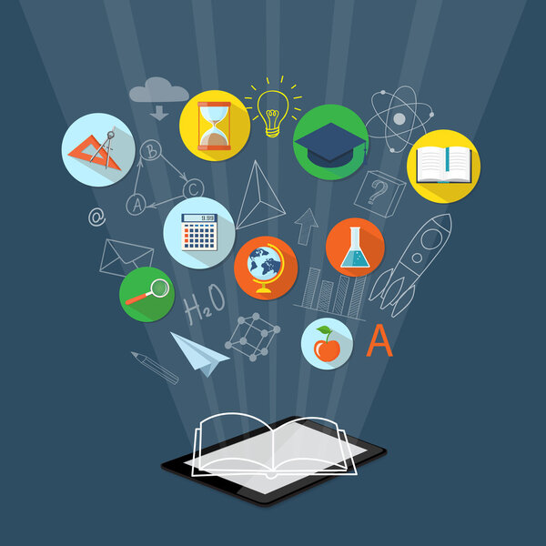 баннер для on line образования, электронная книга
