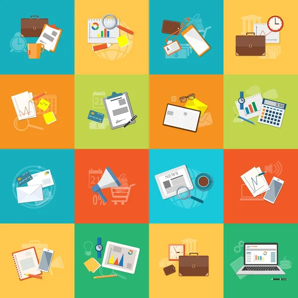 set of elements for content of education, business, marketing