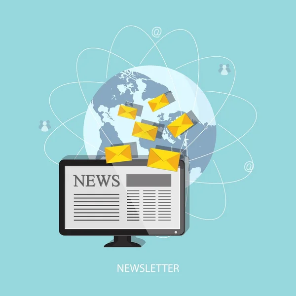 Banner of newsletter — Stock Vector