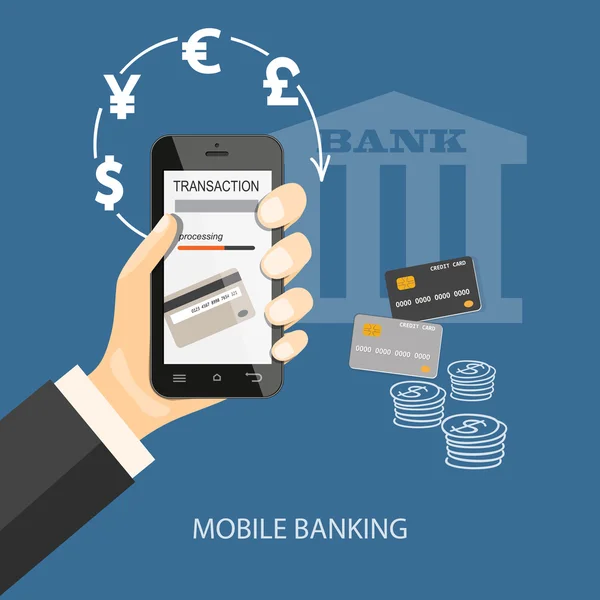 Conceito de banners de e-banking —  Vetores de Stock