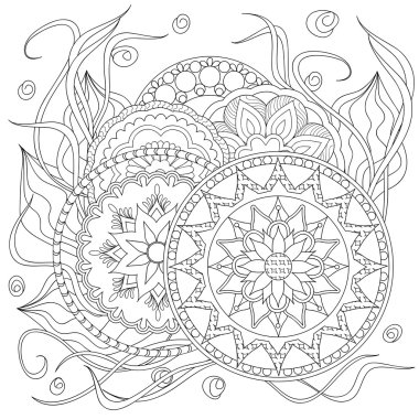 zentangle çiçek kavramı