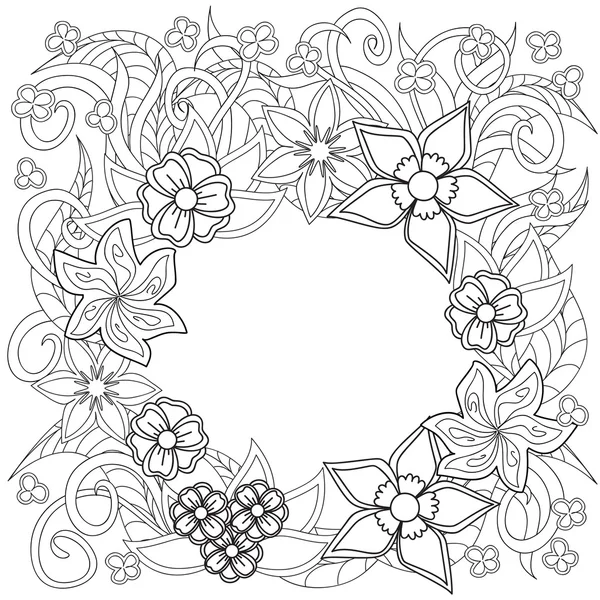 Doodle květiny a byliny — Stockový vektor