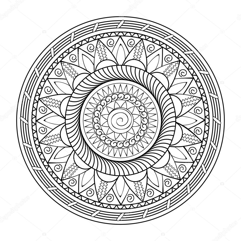 Download Doodle hand drawn mandala — Stock Vector © sliplee #97121846