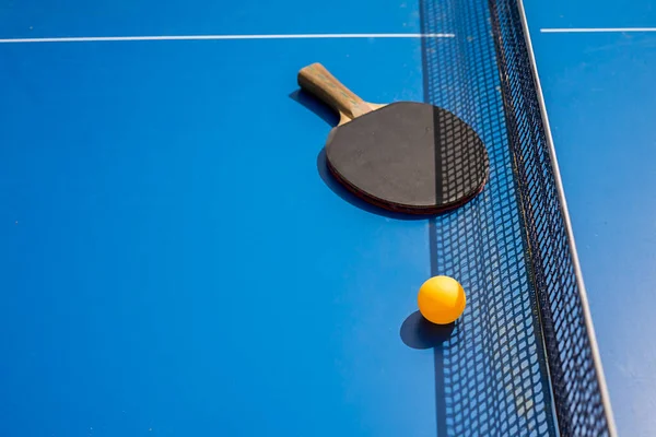 Tenis de mesa azul o ping pong. — Foto de Stock