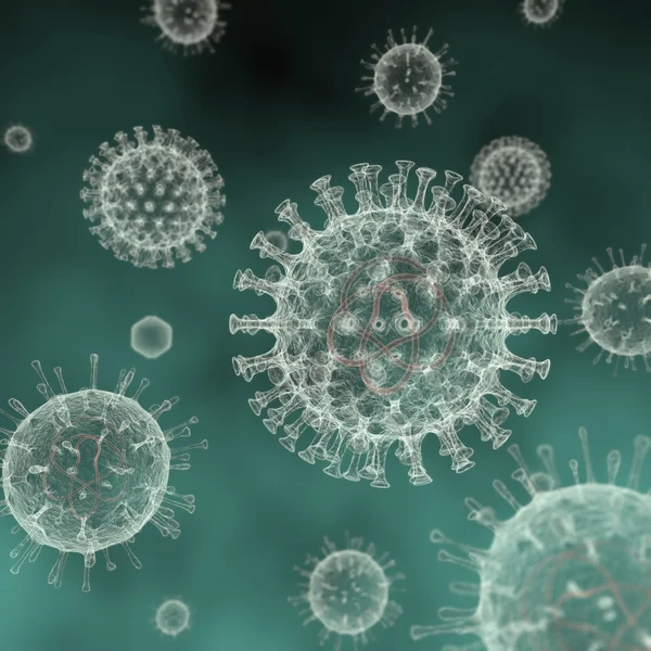 Illustrazione del cluster di virus — Foto Stock