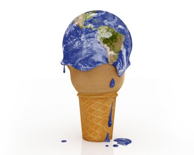 Картина, постер, плакат, фотообои "изменение климата - ice cream earth
", артикул 80082202