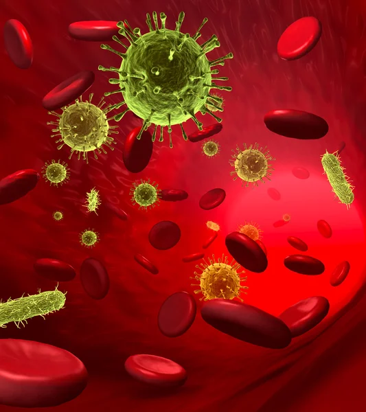 Germs In The Bloodstream — Stockfoto