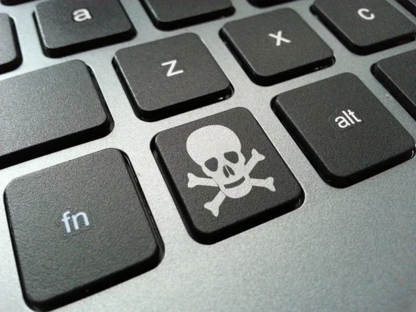 Skull and CrossBones Keyboard Buttons — Stock Photo, Image