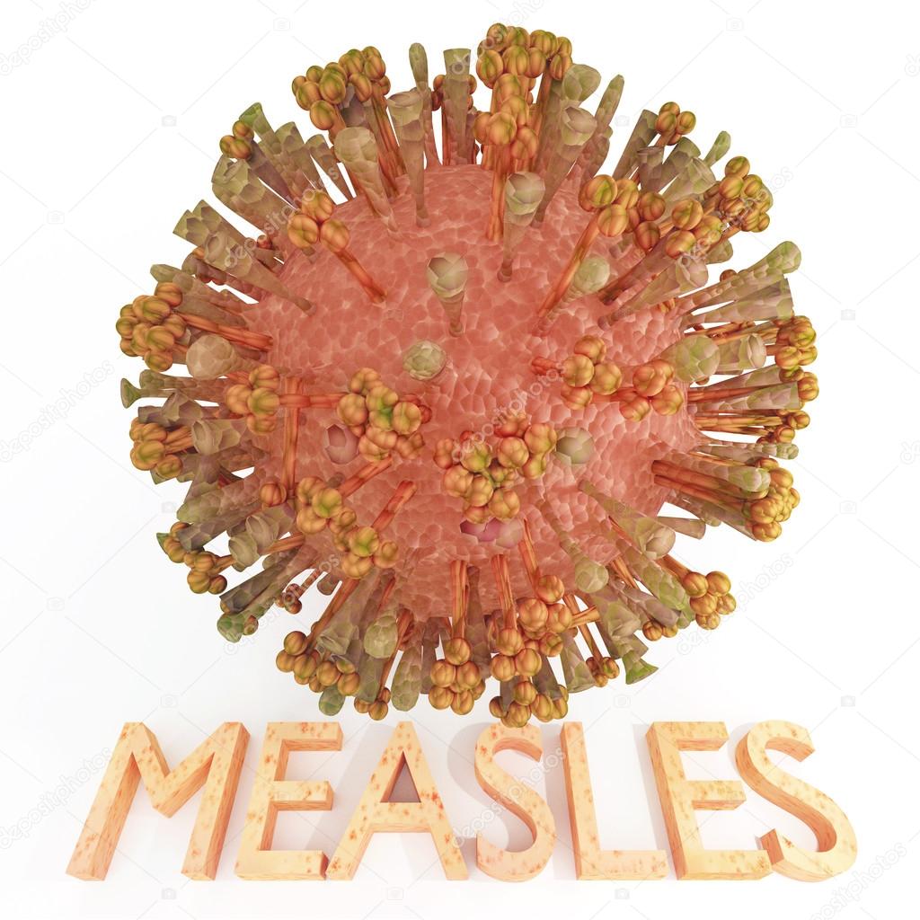 Measles Virus With Text