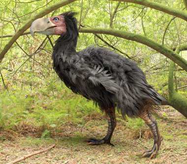 Gastornis In Forest (Terror Bird) clipart