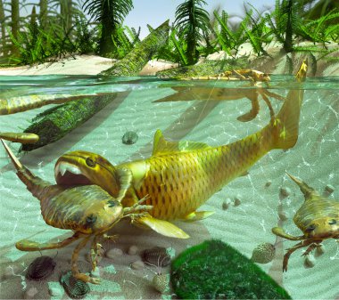 Devonian Lake Cycle Of Life clipart