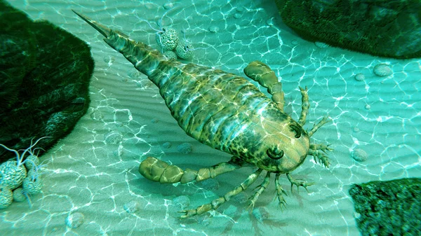 Eurypterus Scanning Seafloor — Zdjęcie stockowe