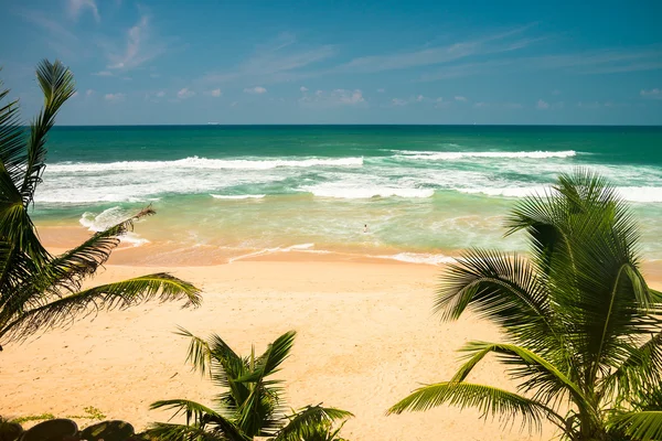 Plaży Koggala, Sri Lanka - egzotyczny widok — Zdjęcie stockowe